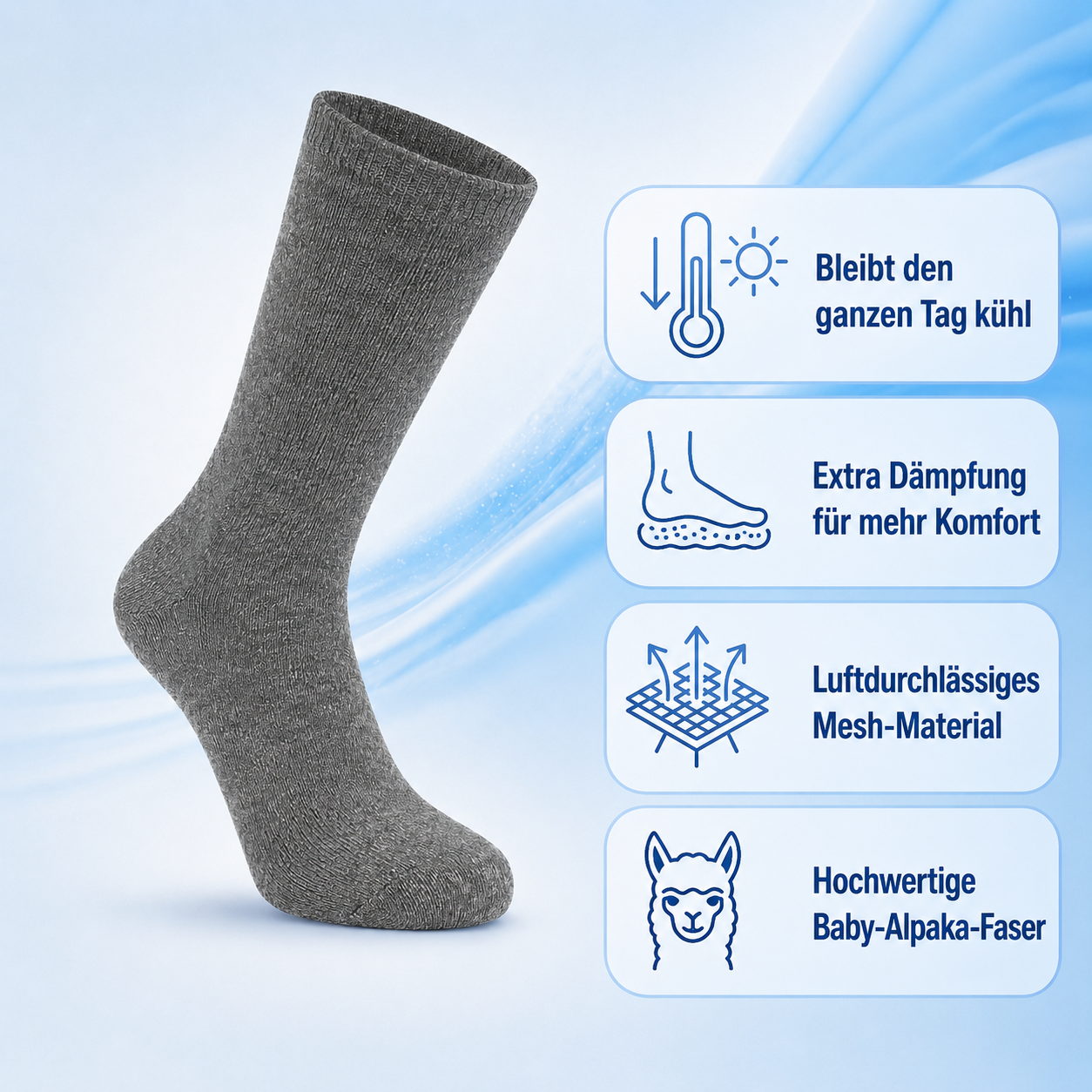 Alpaka-Stiefelstrümpfe - Heavy Duty