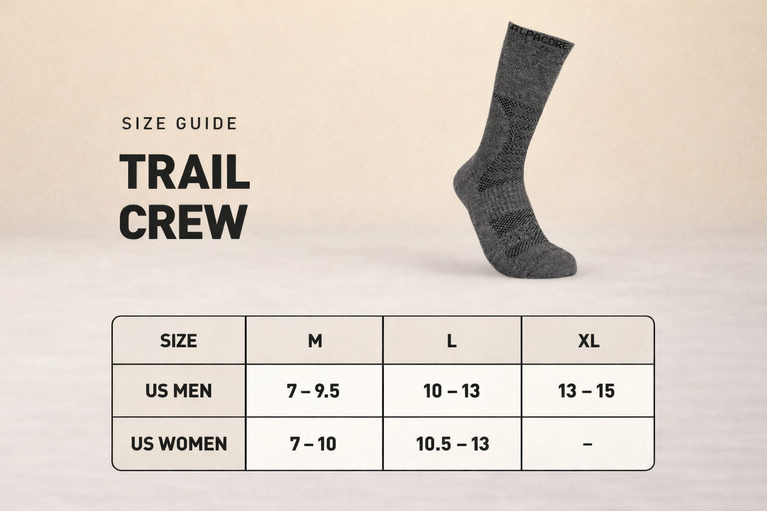 Alpaka-Wandersocken - Trail Crew